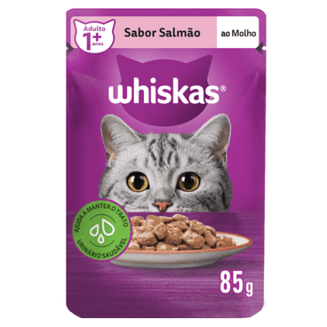 WHISKAS SACHE SALMAO 85G